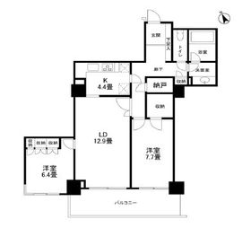 代官山アドレス ザ・タワー 28階 間取り図