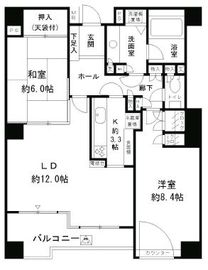 パークサイド・ウイングス 302 間取り図