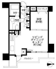 フリーディオ西麻布 7階 間取り図