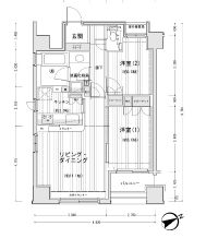 ドゥーエ銀座イースト2 401 間取り図