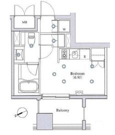 ブリリアイスト銀座東 1002 間取り図