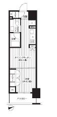 レジディア新御徒町 802 間取り図