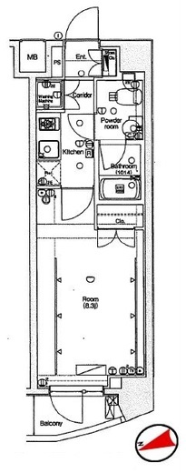 グランドコンシェルジュ広尾 7階 間取り図