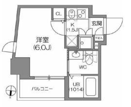 アジールコート中野坂上 805 間取り図