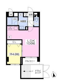 ミア高輪 1-C 間取り図