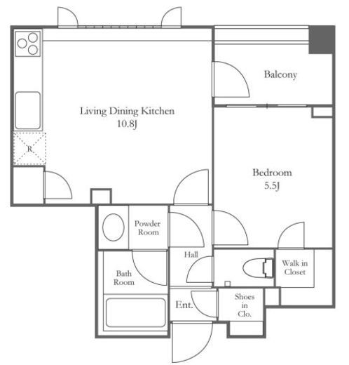 フォレシティ富ヶ谷 407 間取り図
