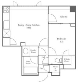 フォレシティ富ヶ谷 407 間取り図