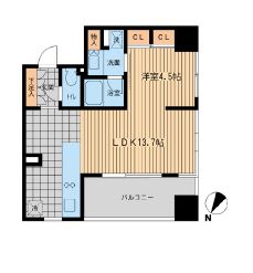 ウィルテラス勝どき 904 間取り図