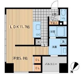 ウィルテラス勝どき 403 間取り図