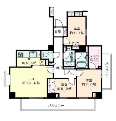グランドメゾン恵比寿の杜 4階 間取り図