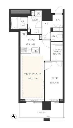 クロスエアタワー 22階 間取り図