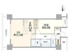 勝どきビュータワー 26階 間取り図