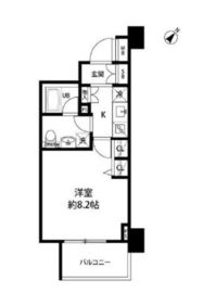 ルクレ日本橋馬喰町 1009 間取り図