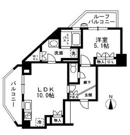 レジディア中落合 A701 間取り図