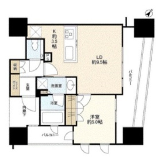 ローレルアイ恵比寿ピアース 8階 間取り図