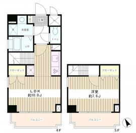 ラフィネ築地 407 間取り図