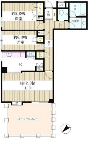 ユニゾ八丁堀ハイツ 805 間取り図