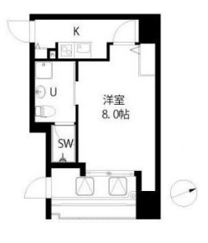 トゥシェ新橋 604 間取り図