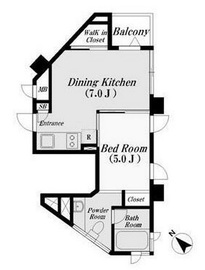 KDXレジデンス麻布仙台坂 802 間取り図