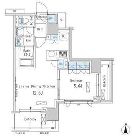 パークアクシス蒲田ステーションゲート 1309 間取り図