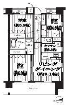 パシフィーク品川 406 間取り図