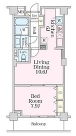 グラマシー恵比寿 511 間取り図