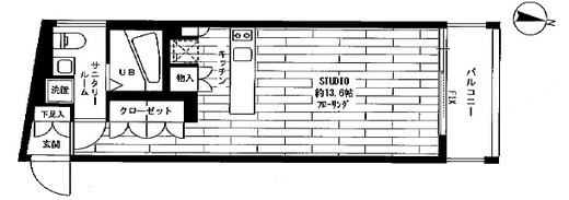 グランドコンシェルジュ都立大学 2階 間取り図