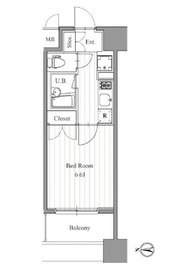 フィットエル森下 1307 間取り図
