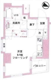 エスコートノヴェル南麻布 6階 間取り図