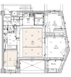 オープンレジデンス中目黒 4階 間取り図