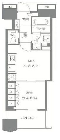 富久クロスコンフォートタワー(Tomihisa Cross)  31階 間取り図