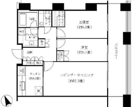 虎ノ門タワーズレジデンス 9階 間取り図