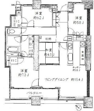 クレッセント東京ビュータワー 10階 間取り図