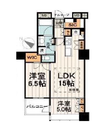 ブリリアマーレ有明 5階 間取り図