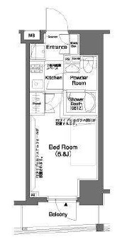 パークキューブ笹塚 1206 間取り図