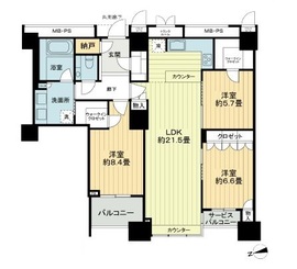 ザ・センター東京 38階 間取り図