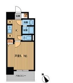 プライムアーバン門前仲町 1002 間取り図