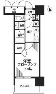 フォンテーヌ芝浦 1005 間取り図