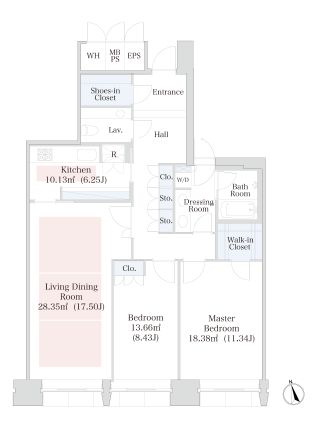 ラ・トゥール半蔵門 1202 間取り図