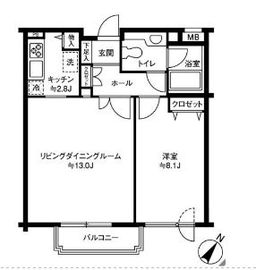 参宮橋マンション 401 間取り図