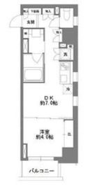 コスモグラシア清澄白河 304 間取り図