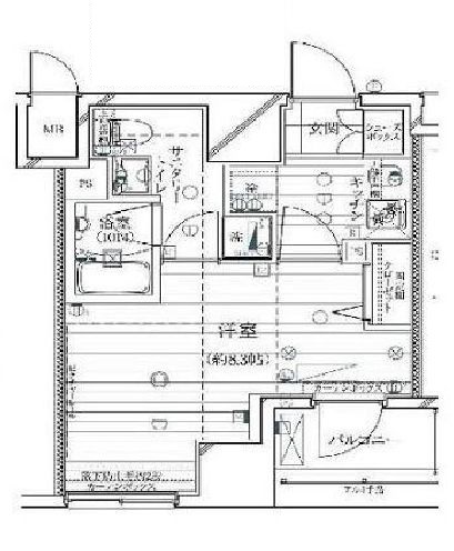 レガリス銀座イースト 2階 間取り図