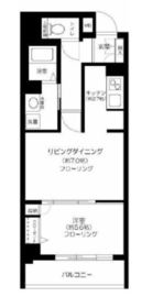 コアーズ勝どき 6階 間取り図