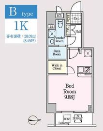 アセントY立川 402 間取り図
