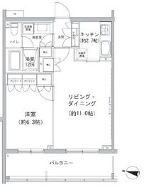 ヒューリックコート雪が谷 505 間取り図