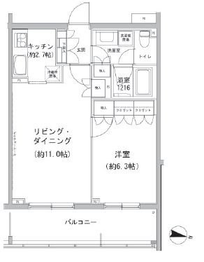 ヒューリックコート雪が谷 518 間取り図
