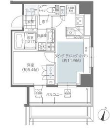 メゾンカルム本郷 1308 間取り図