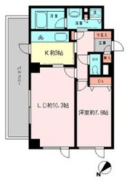 コロネード市ヶ谷 206 間取り図