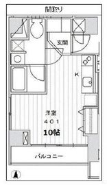 シーズンズ西麻布 401 間取り図