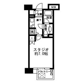 レジディア新宿イースト2 504 間取り図